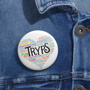 TRYPS Heart Custom Pin Buttons