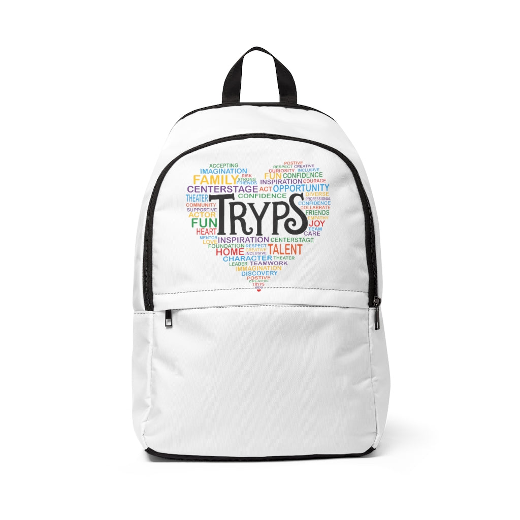 TRYPS Heart Unisex Fabric Backpack